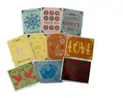 Selection of handmade Von Casey greeting cards